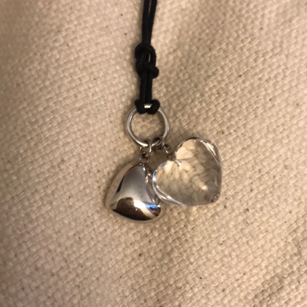 Baccarat crystal heart necklace